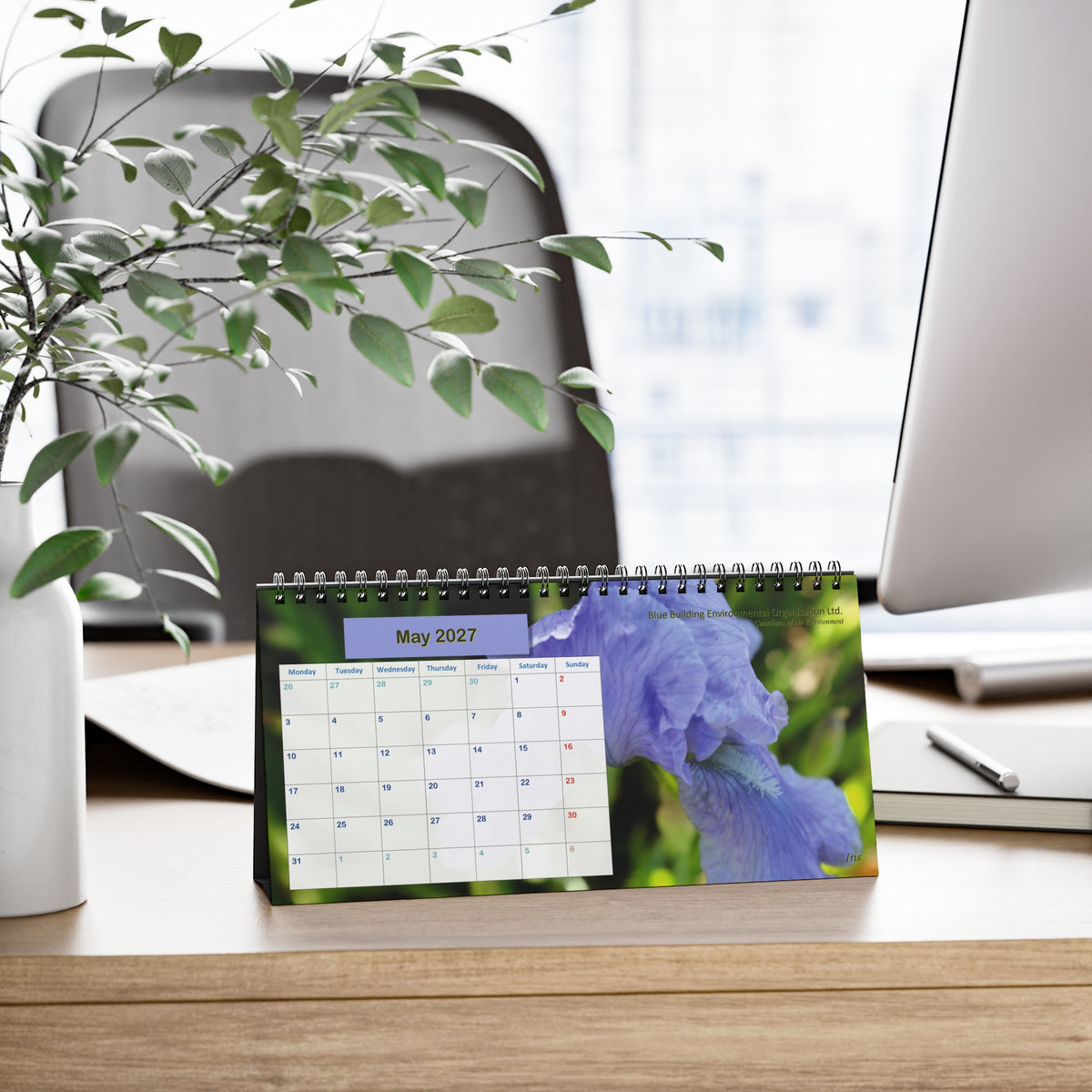 2027 Floral Desk Calendar