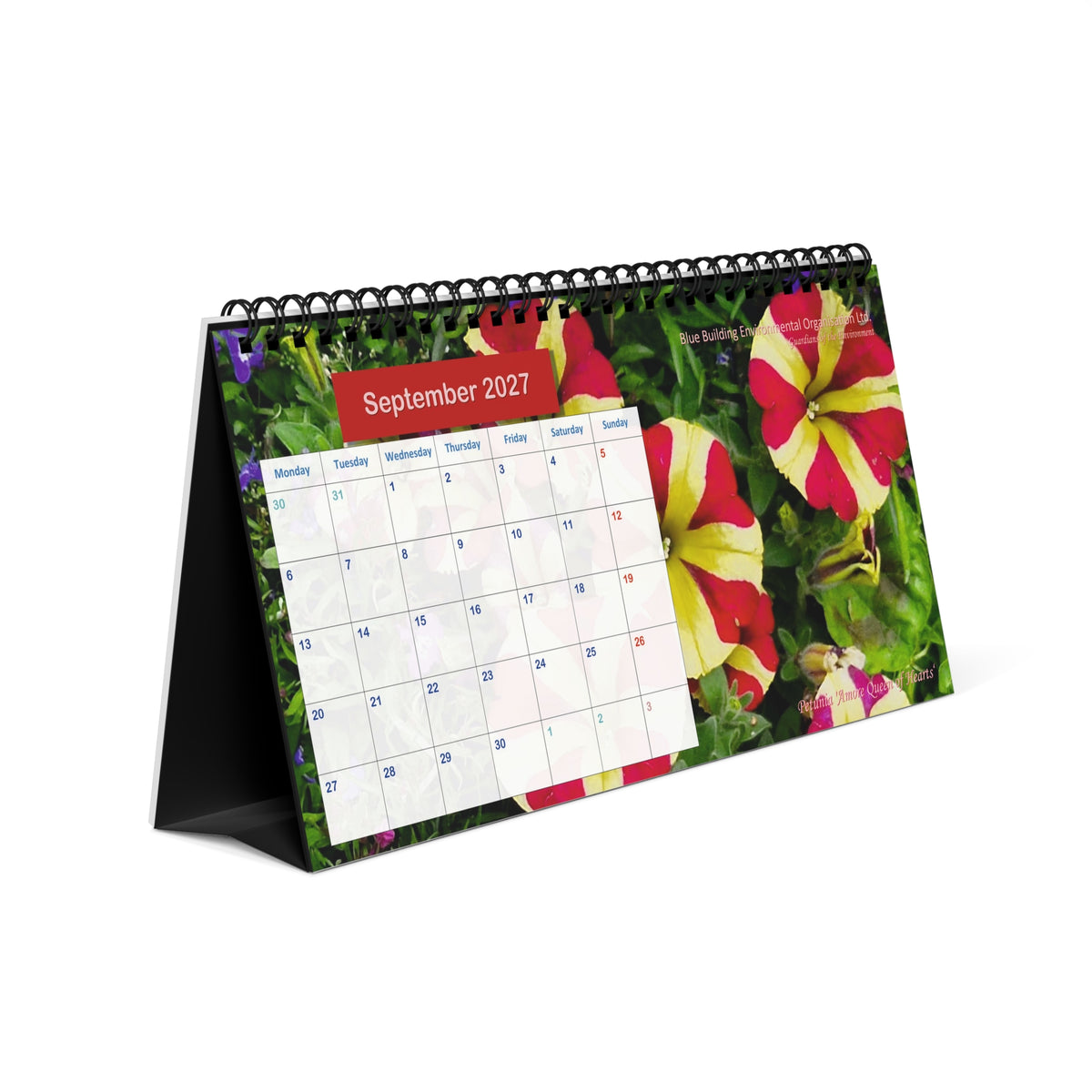 2027 Floral Desk Calendar